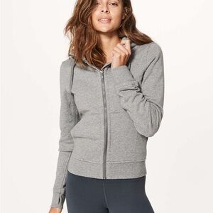 43. MSRP$118 Lululemon Press Pause Jacket Heathered Medium Grey Size 6